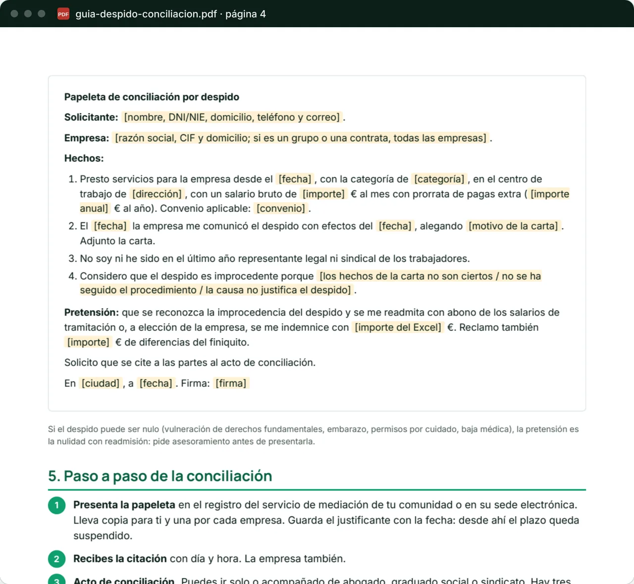 Guia de la papereta de conciliació (PDF)
